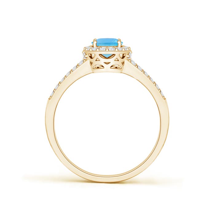 AA - Swiss Blue Topaz / 1.32 CT / 14 KT Yellow Gold