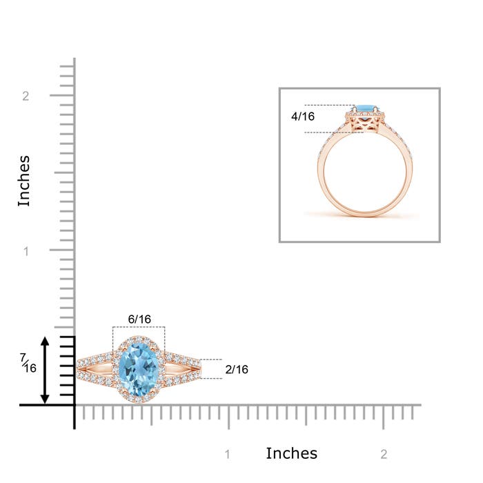 A - Swiss Blue Topaz / 1.92 CT / 14 KT Rose Gold