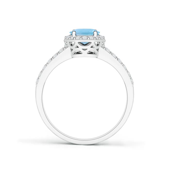 A - Swiss Blue Topaz / 1.92 CT / 14 KT White Gold