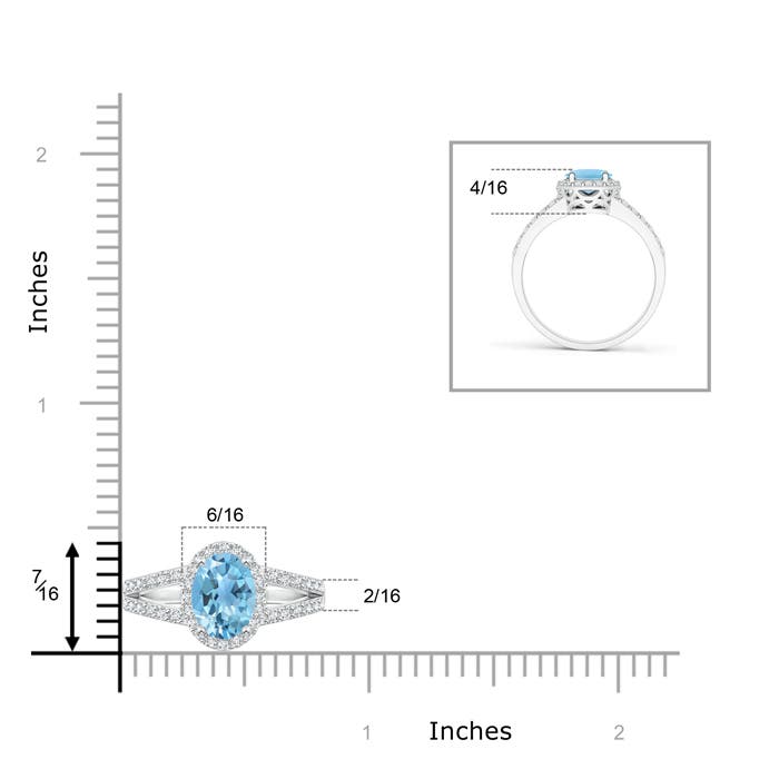 A - Swiss Blue Topaz / 1.92 CT / 14 KT White Gold