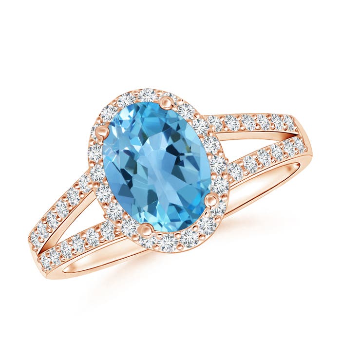 AA - Swiss Blue Topaz / 1.92 CT / 14 KT Rose Gold