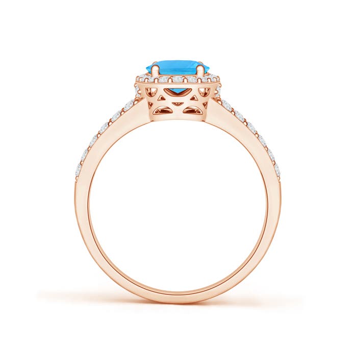 AAA - Swiss Blue Topaz / 1.92 CT / 14 KT Rose Gold