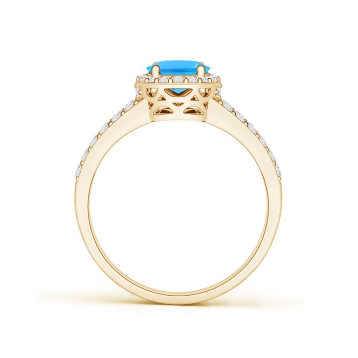 AAAA - Swiss Blue Topaz / 1.92 CT / 14 KT Yellow Gold