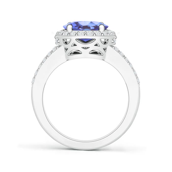 A - Tanzanite / 3.35 CT / 14 KT White Gold