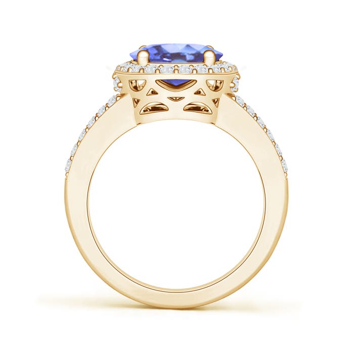 A - Tanzanite / 3.35 CT / 14 KT Yellow Gold