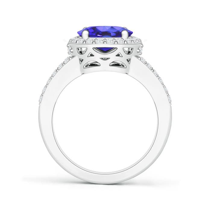 AA - Tanzanite / 3.35 CT / 14 KT White Gold