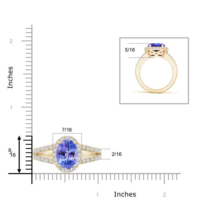 AA - Tanzanite / 3.35 CT / 14 KT Yellow Gold