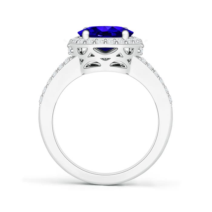 AAAA - Tanzanite / 3.35 CT / 14 KT White Gold