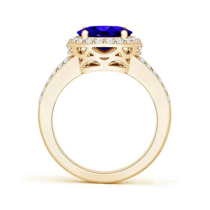 AAAA - Tanzanite / 3.35 CT / 14 KT Yellow Gold