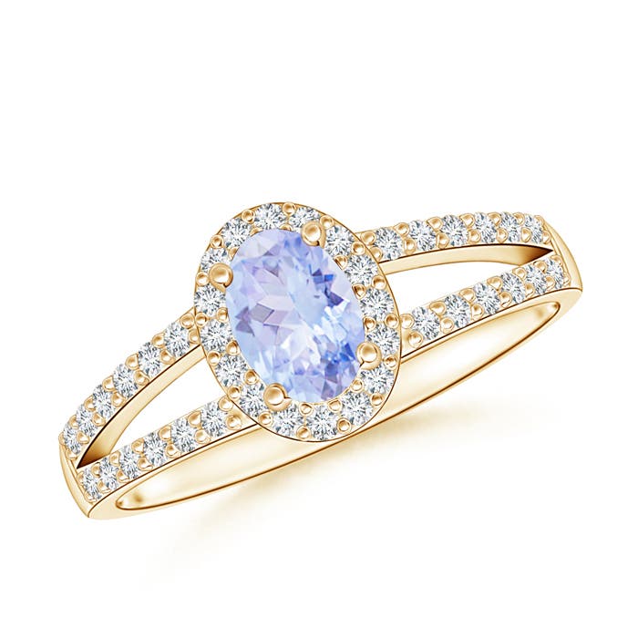 A - Tanzanite / 0.77 CT / 14 KT Yellow Gold