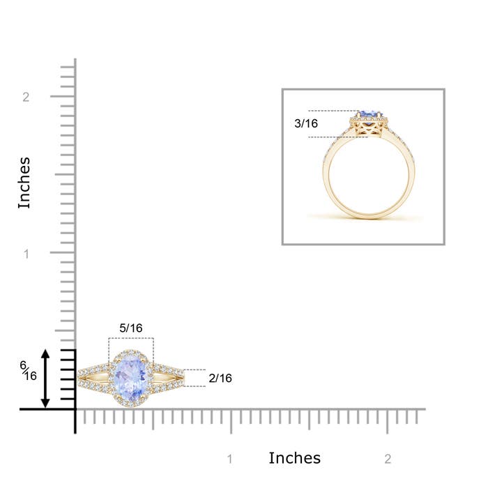 A - Tanzanite / 0.77 CT / 14 KT Yellow Gold