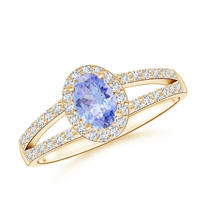 AA - Tanzanite / 0.77 CT / 14 KT Yellow Gold