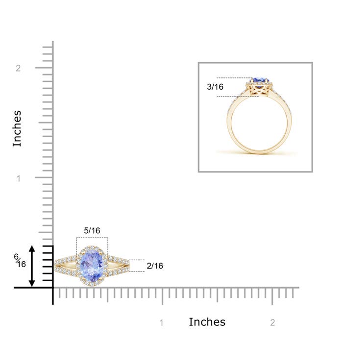 AA - Tanzanite / 0.77 CT / 14 KT Yellow Gold