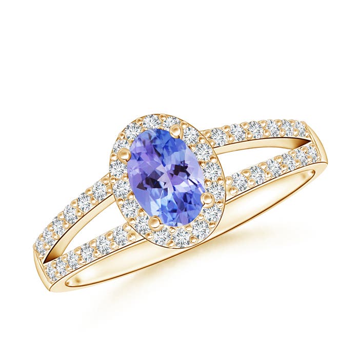 AAA - Tanzanite / 0.77 CT / 14 KT Yellow Gold