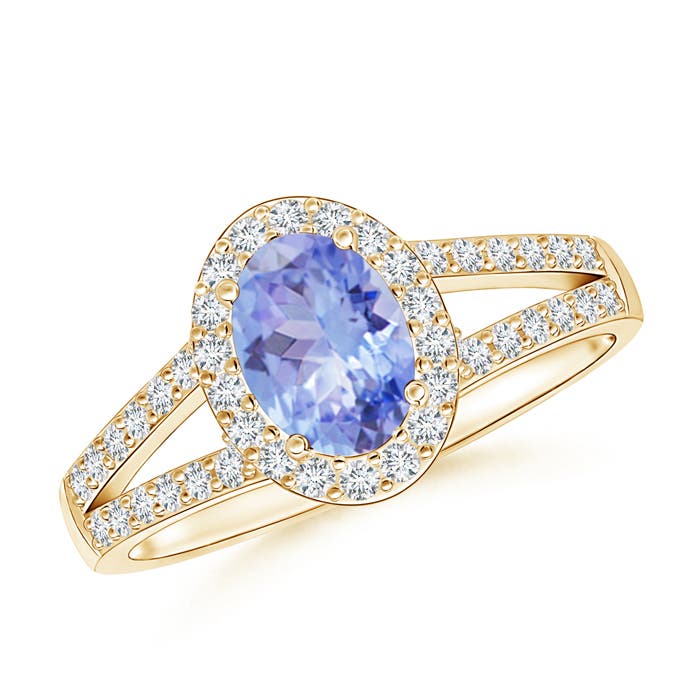 A - Tanzanite / 1.17 CT / 14 KT Yellow Gold