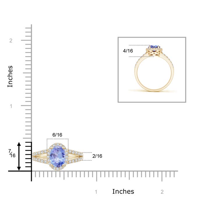 A - Tanzanite / 1.17 CT / 14 KT Yellow Gold