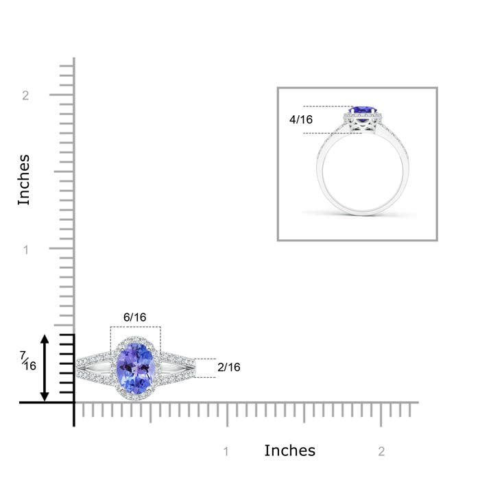 AA - Tanzanite / 1.17 CT / 14 KT White Gold