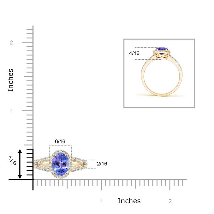 AA - Tanzanite / 1.17 CT / 14 KT Yellow Gold