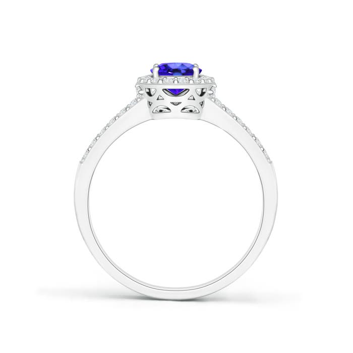 AAA - Tanzanite / 1.17 CT / 14 KT White Gold