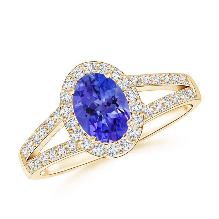 AAA - Tanzanite / 1.17 CT / 14 KT Yellow Gold