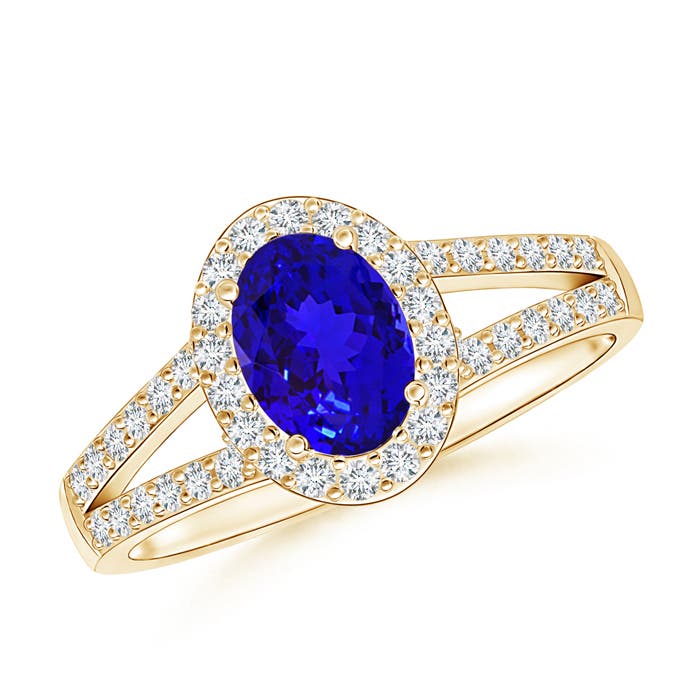 AAAA - Tanzanite / 1.17 CT / 14 KT Yellow Gold