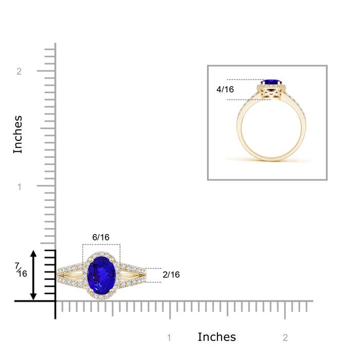 AAAA - Tanzanite / 1.17 CT / 14 KT Yellow Gold