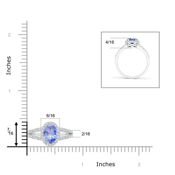 A - Tanzanite / 1.67 CT / 14 KT White Gold