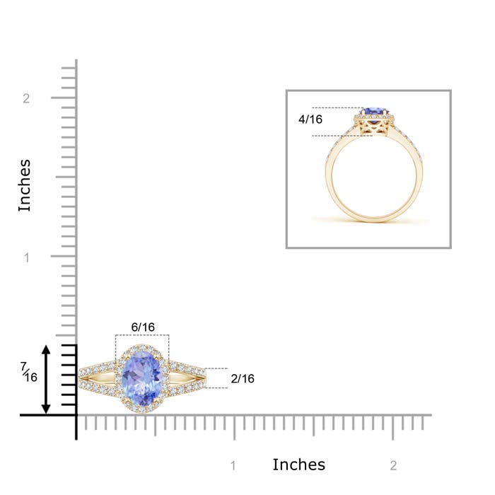 A - Tanzanite / 1.67 CT / 14 KT Yellow Gold