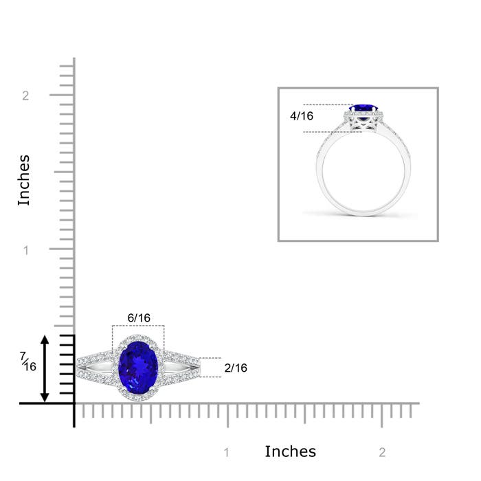 AAAA - Tanzanite / 1.67 CT / 14 KT White Gold