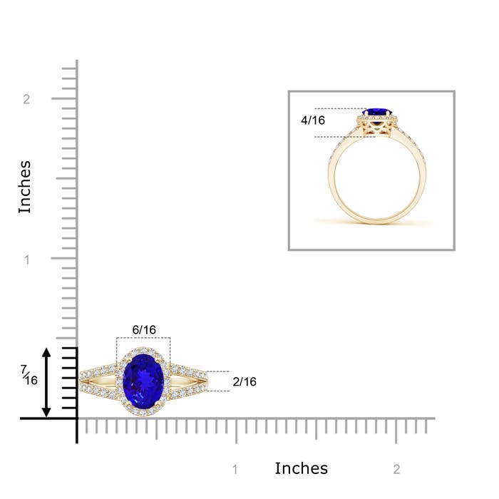 AAAA - Tanzanite / 1.67 CT / 14 KT Yellow Gold