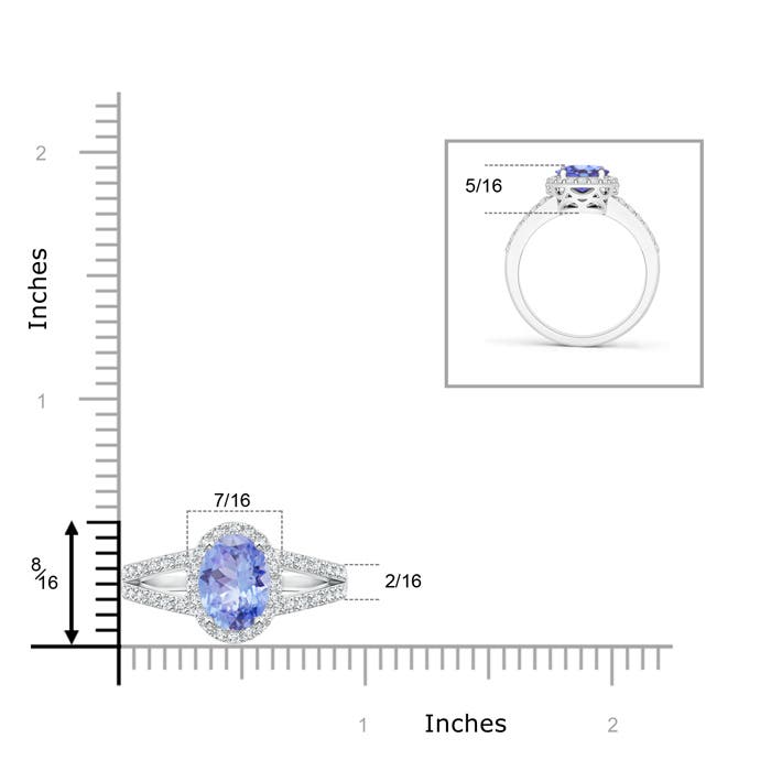 A - Tanzanite / 2.32 CT / 14 KT White Gold