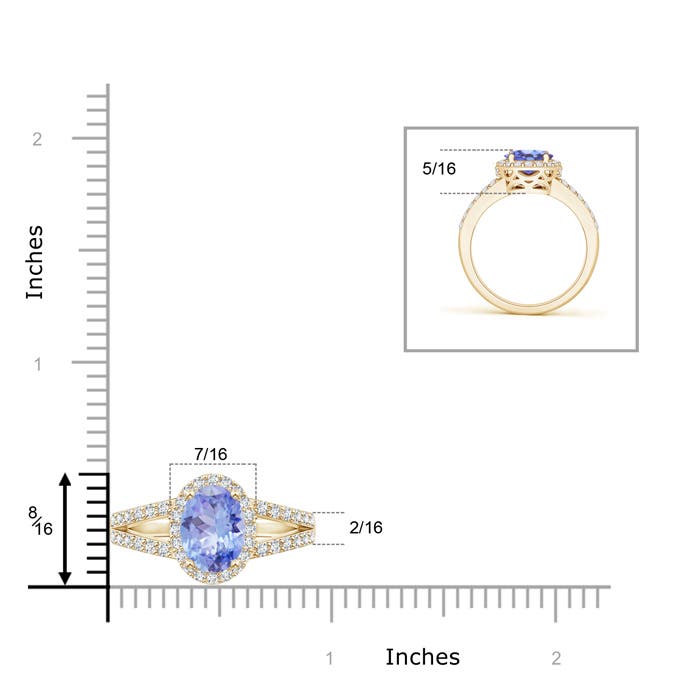 A - Tanzanite / 2.32 CT / 14 KT Yellow Gold