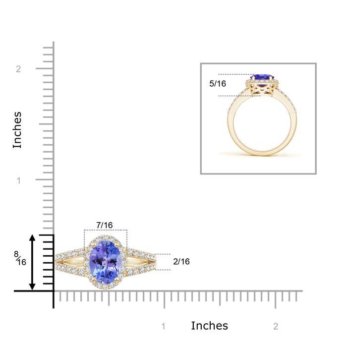 AA - Tanzanite / 2.32 CT / 14 KT Yellow Gold