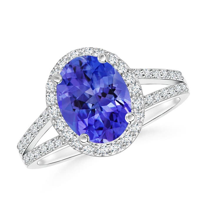 AAA - Tanzanite / 2.32 CT / 14 KT White Gold