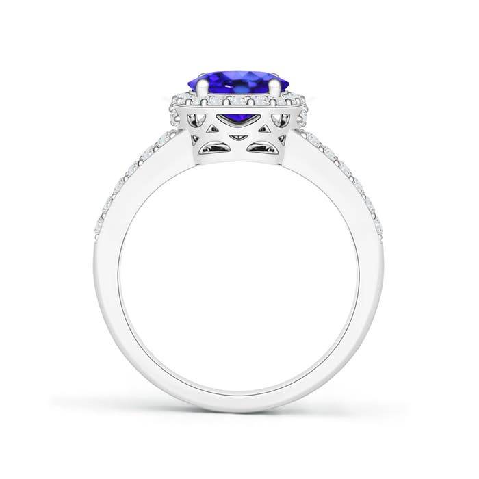 AAA - Tanzanite / 2.32 CT / 14 KT White Gold