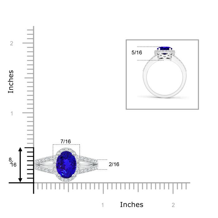 AAAA - Tanzanite / 2.32 CT / 14 KT White Gold