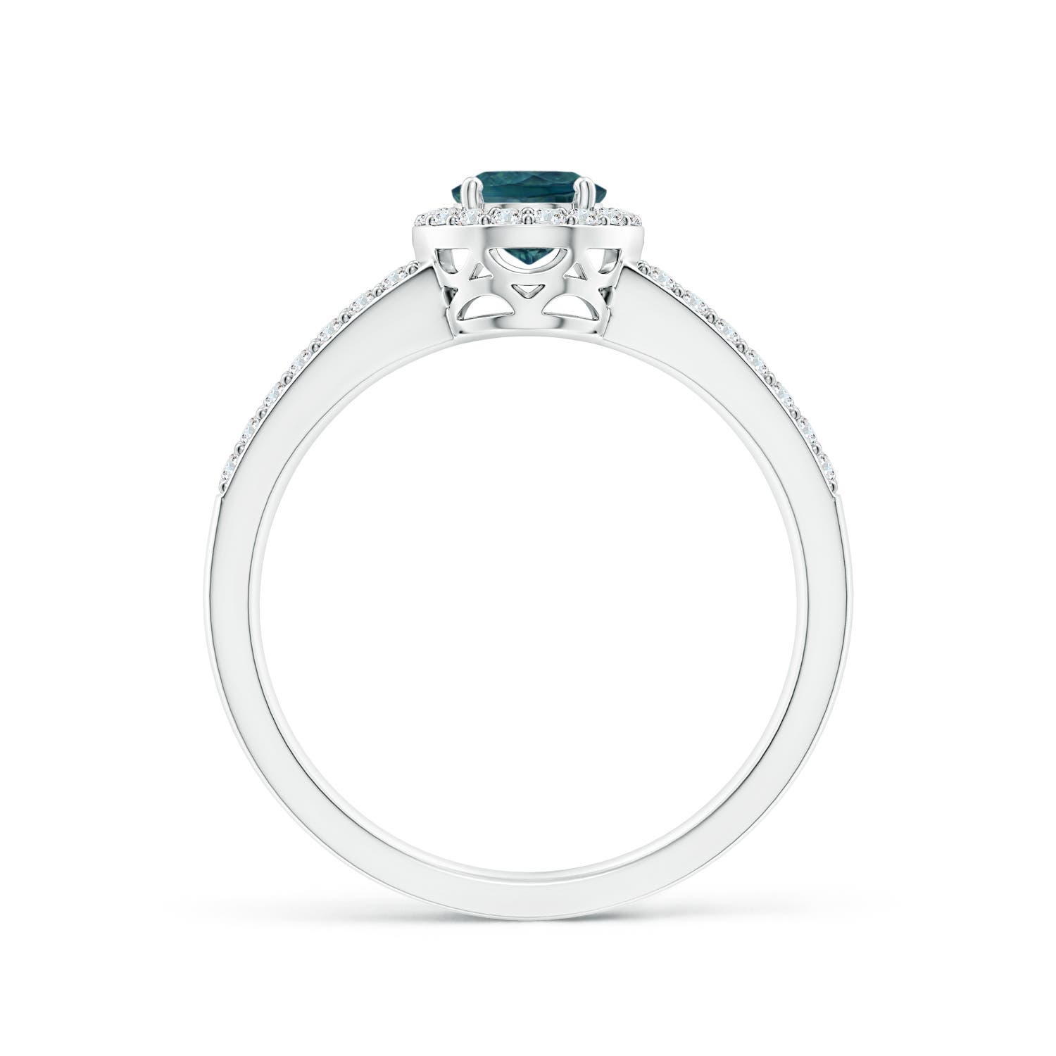 Split shank hot sale halo ring