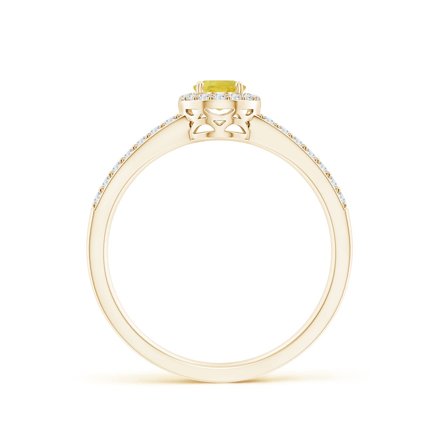 A - Yellow Sapphire / 0.98 CT / 14 KT Yellow Gold