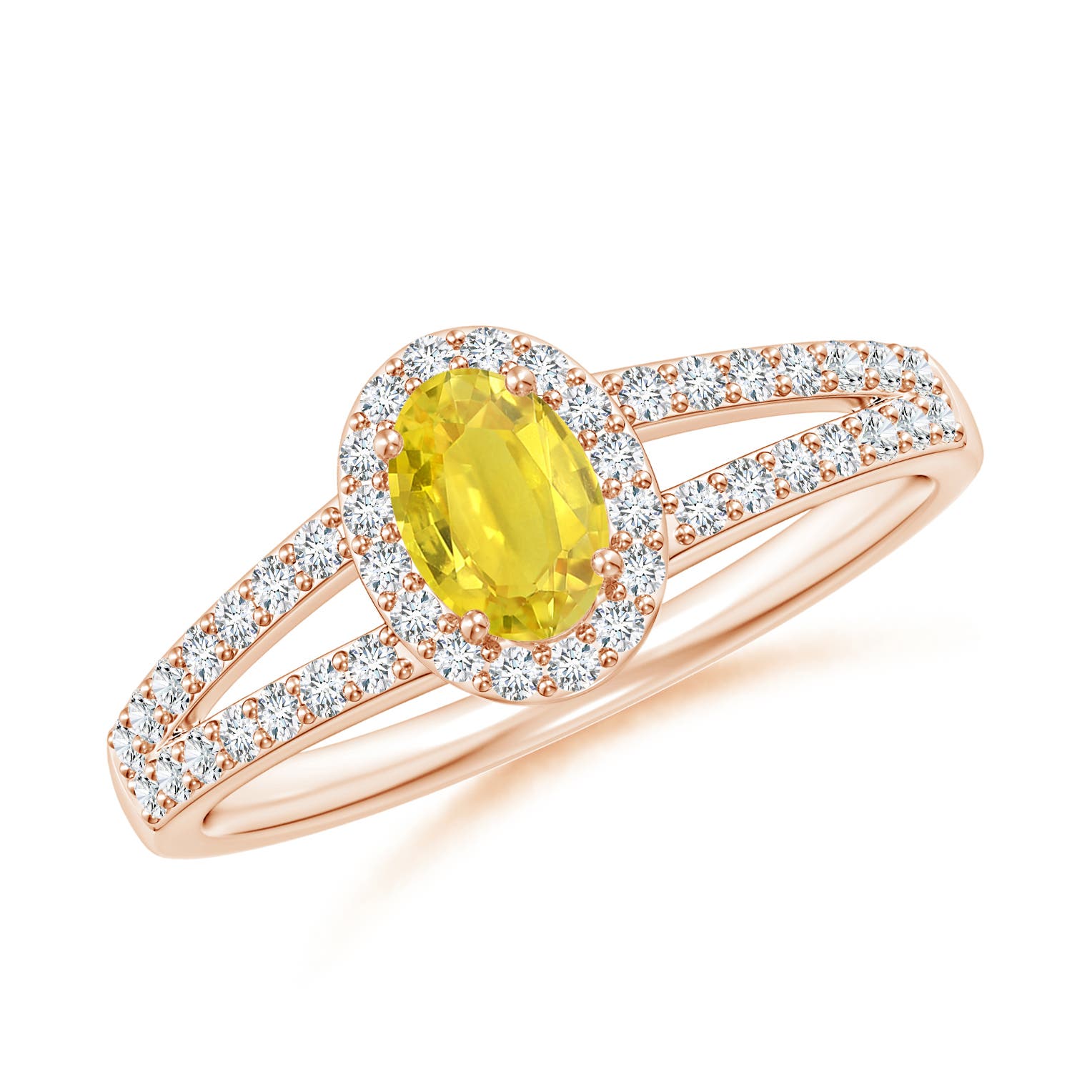 AA - Yellow Sapphire / 0.98 CT / 14 KT Rose Gold