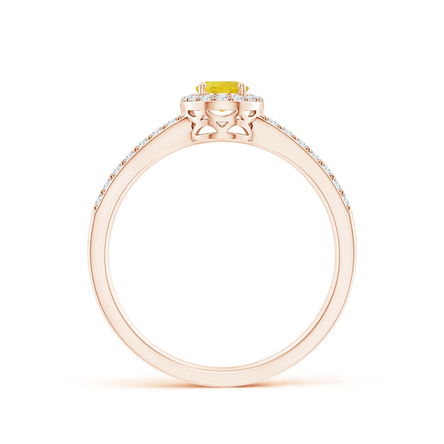 AA - Yellow Sapphire / 0.98 CT / 14 KT Rose Gold