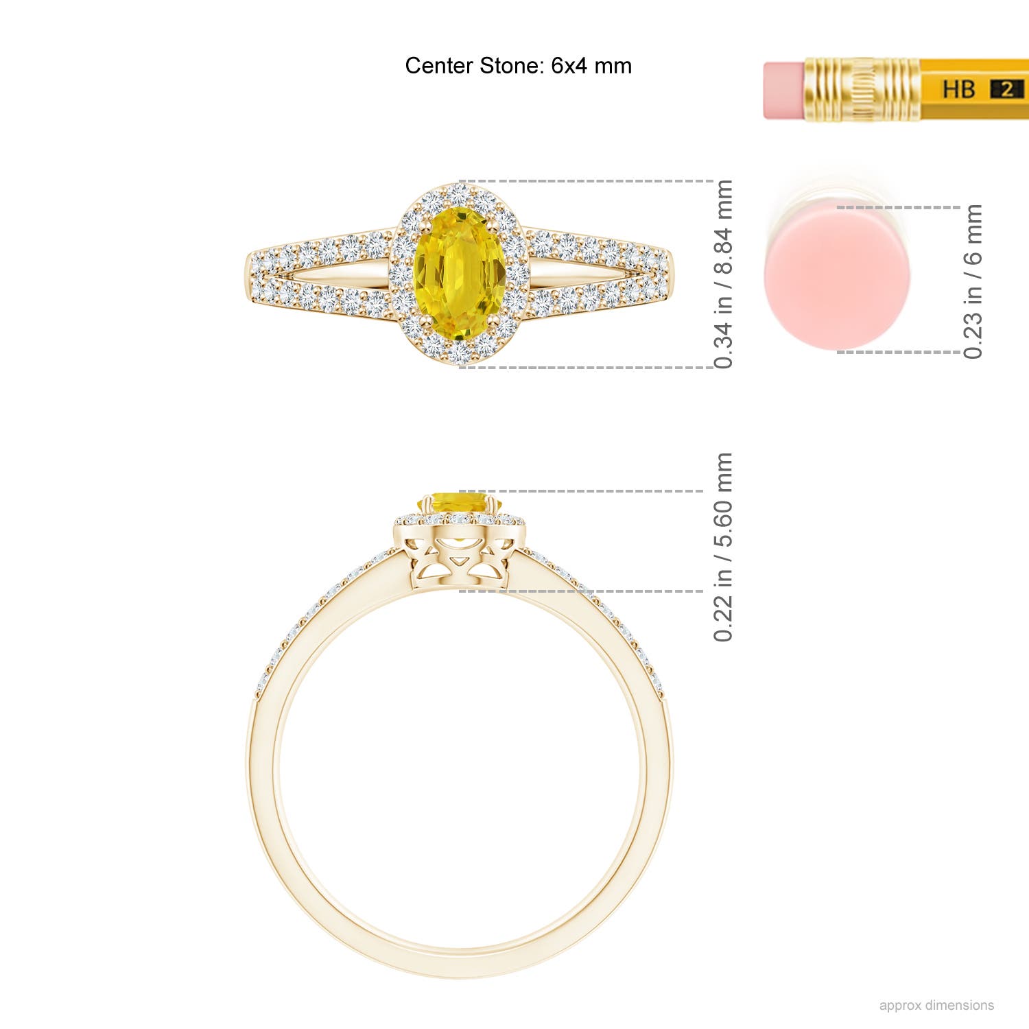 AAA - Yellow Sapphire / 0.98 CT / 14 KT Yellow Gold