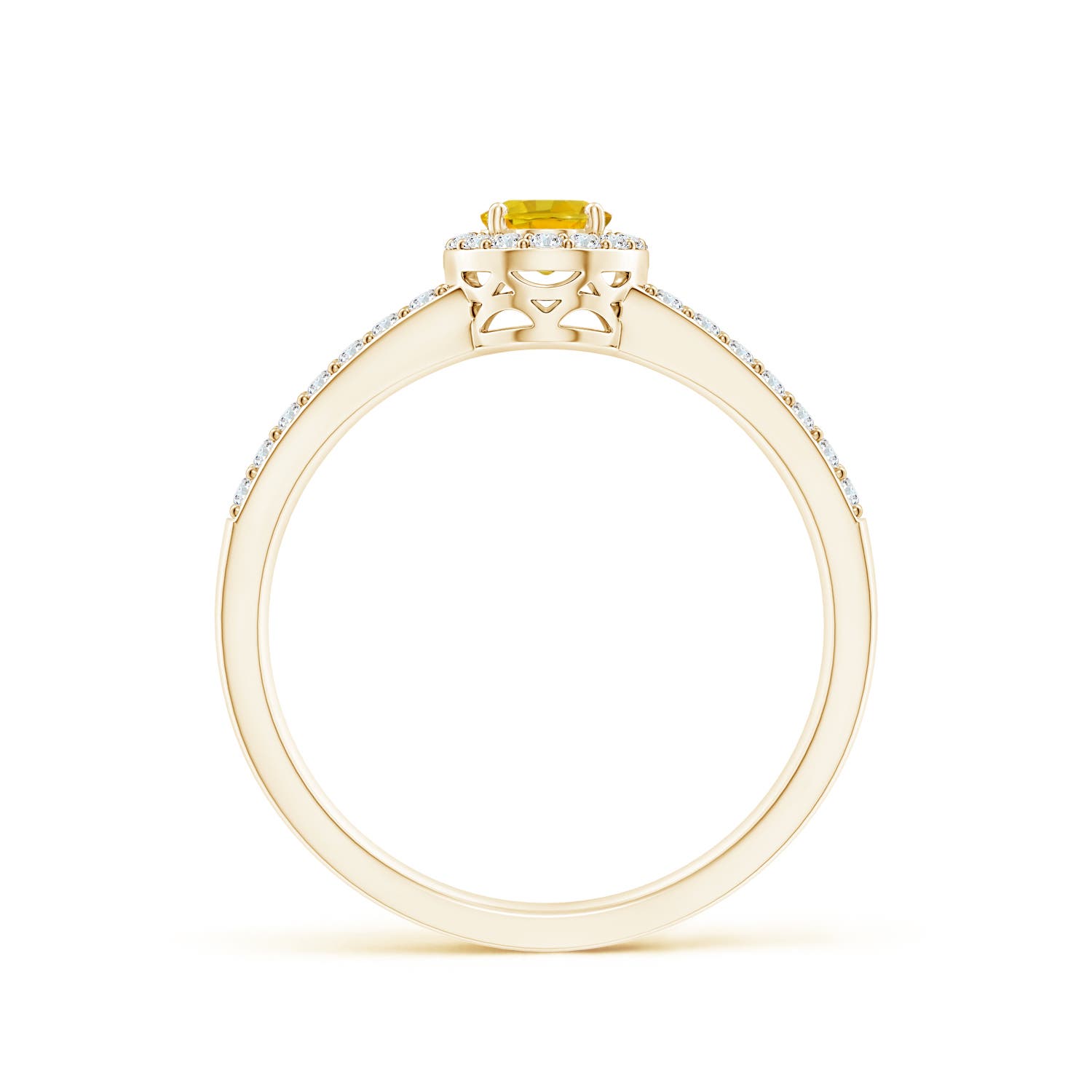 AAAA - Yellow Sapphire / 0.98 CT / 14 KT Yellow Gold