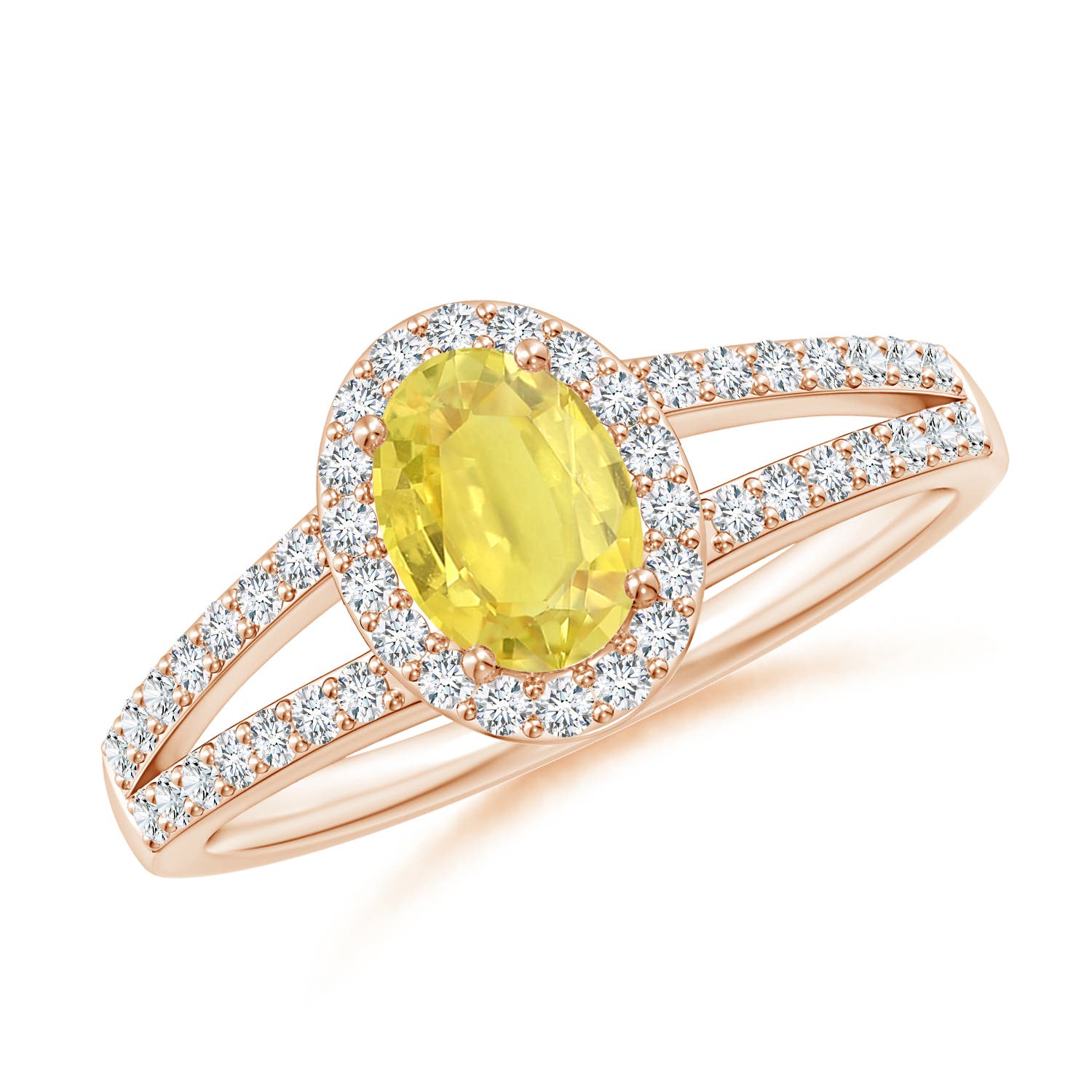 A - Yellow Sapphire / 1.37 CT / 14 KT Rose Gold