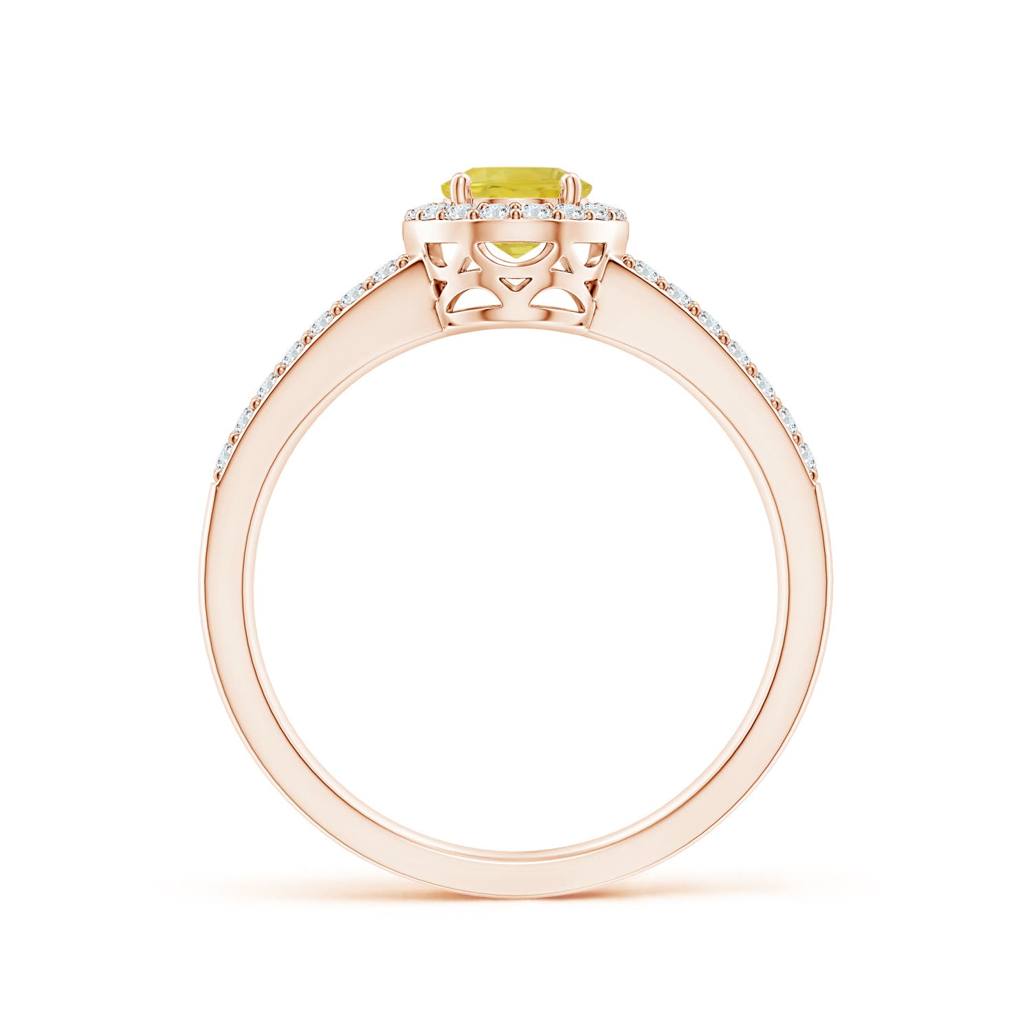 A - Yellow Sapphire / 1.37 CT / 14 KT Rose Gold