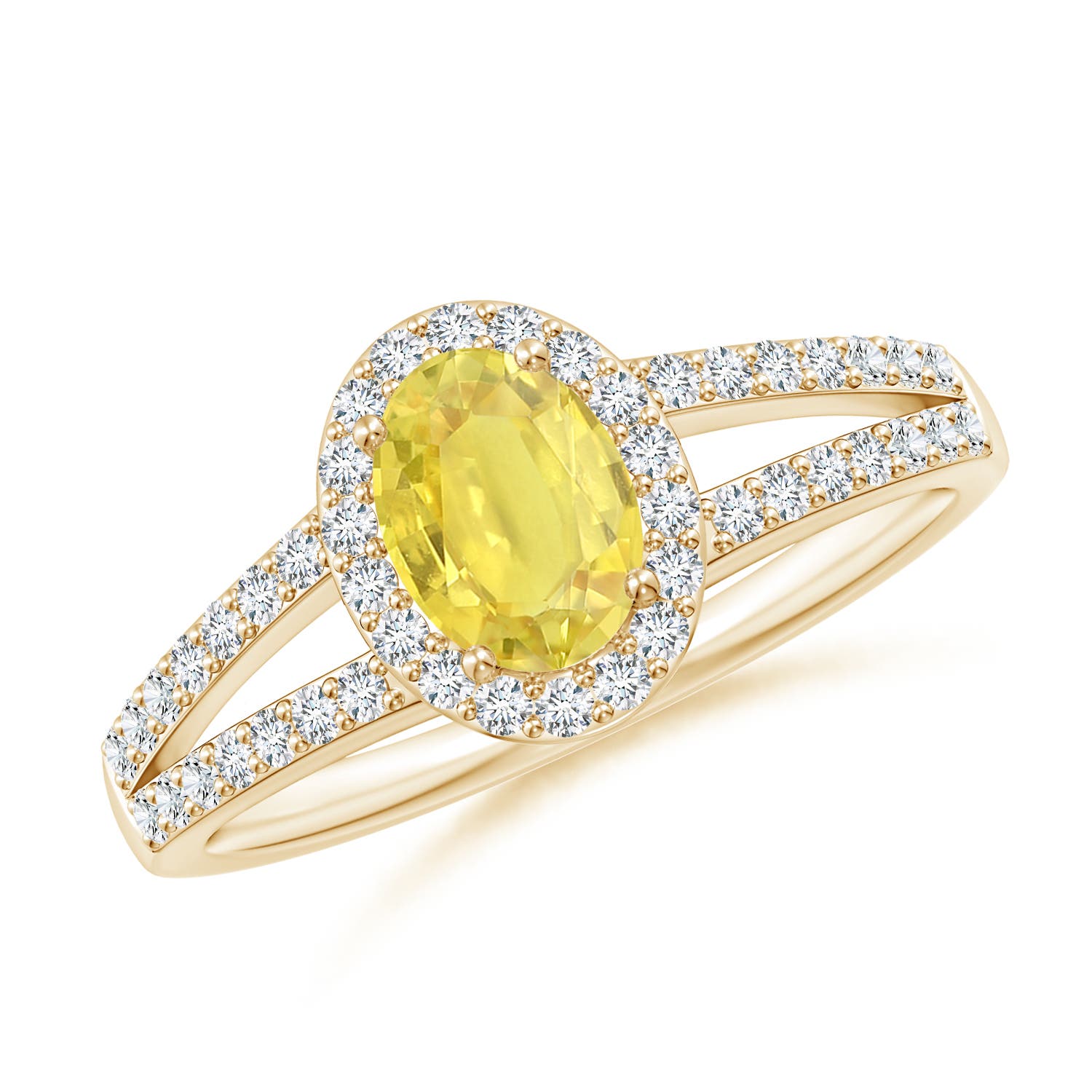 A - Yellow Sapphire / 1.37 CT / 14 KT Yellow Gold