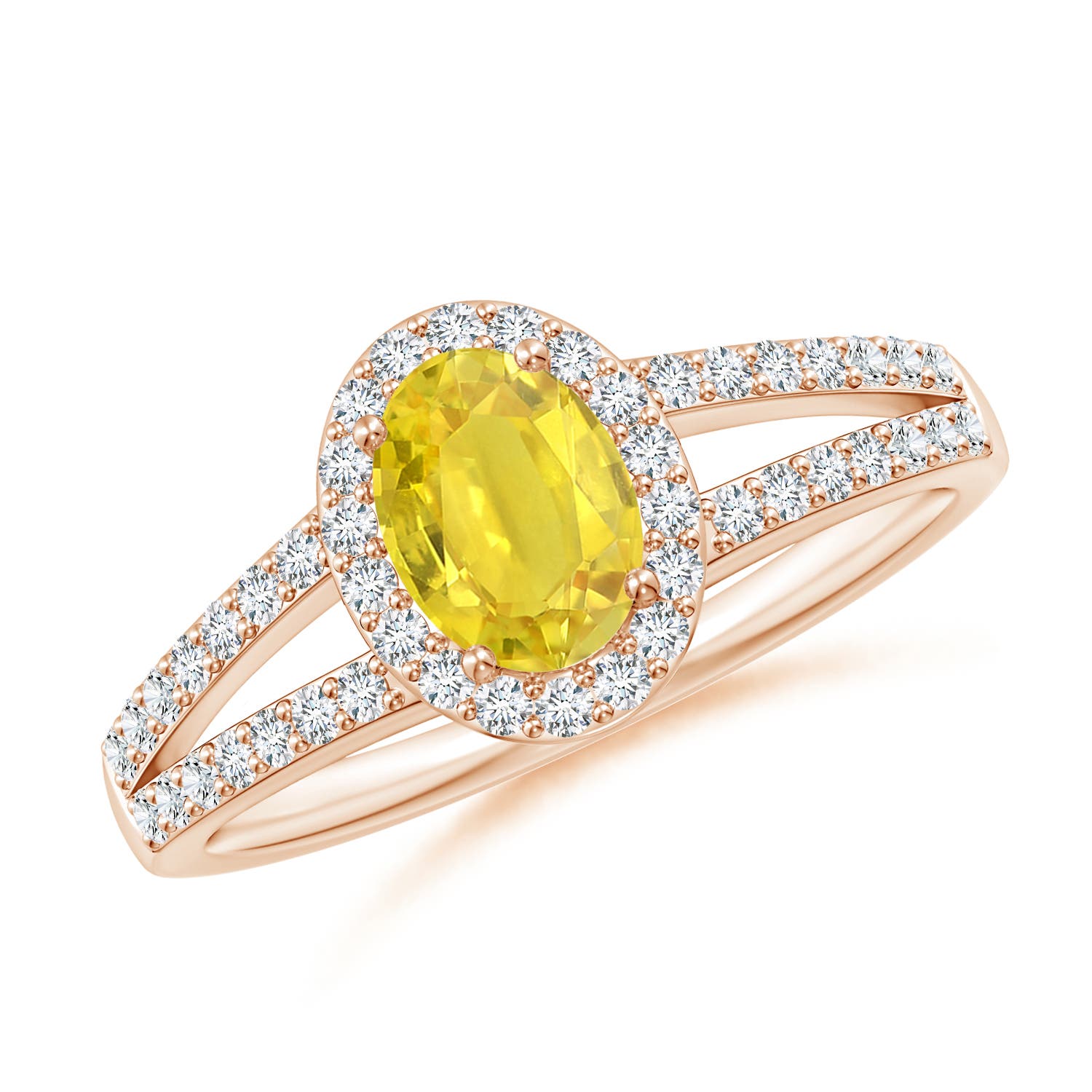 AA - Yellow Sapphire / 1.37 CT / 14 KT Rose Gold