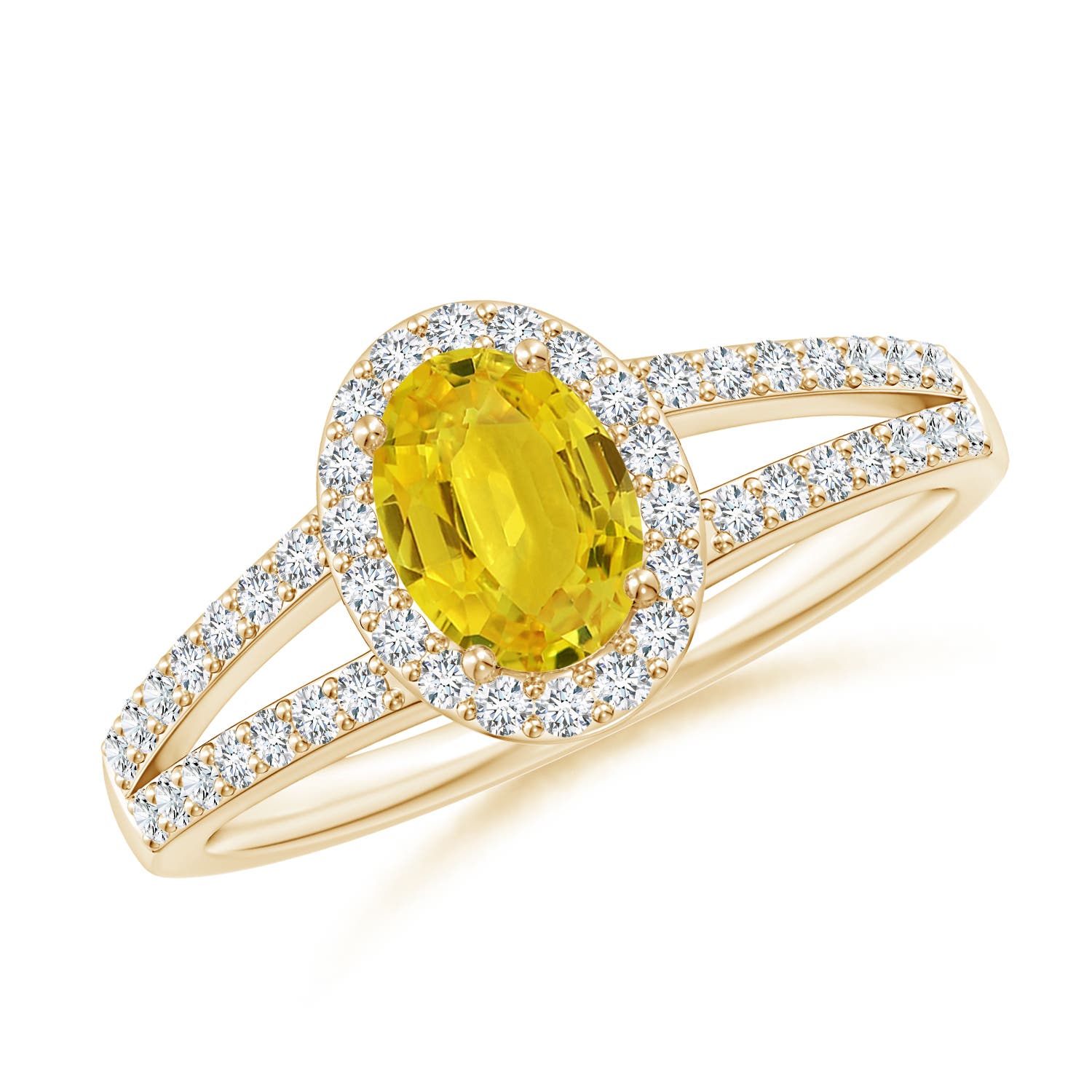 AAA - Yellow Sapphire / 1.37 CT / 14 KT Yellow Gold