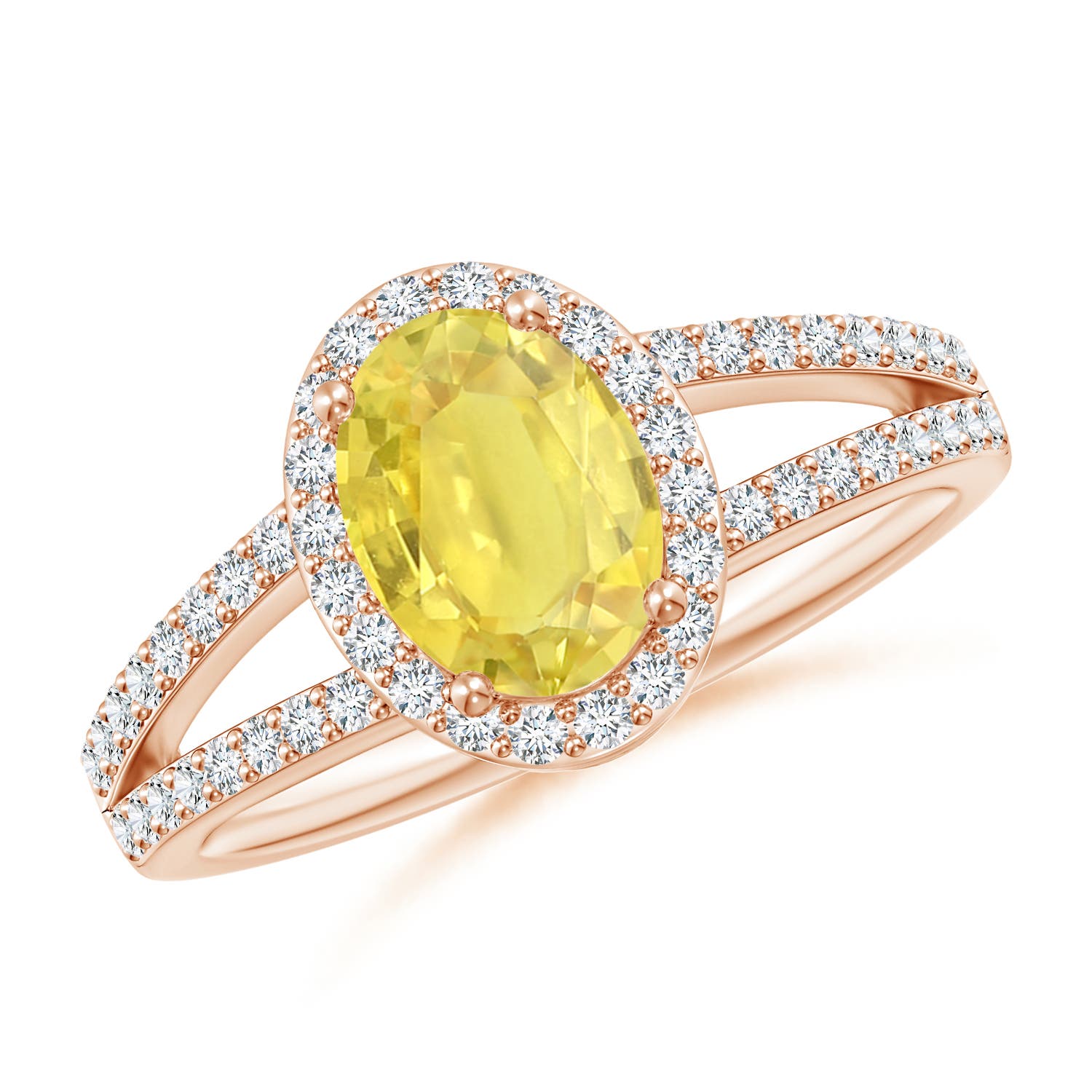 A - Yellow Sapphire / 1.92 CT / 14 KT Rose Gold