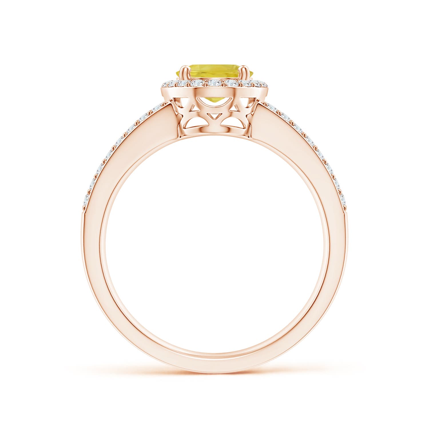 A - Yellow Sapphire / 1.92 CT / 14 KT Rose Gold