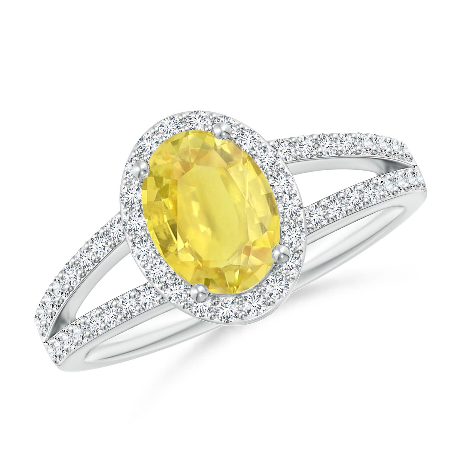 A - Yellow Sapphire / 1.92 CT / 14 KT White Gold